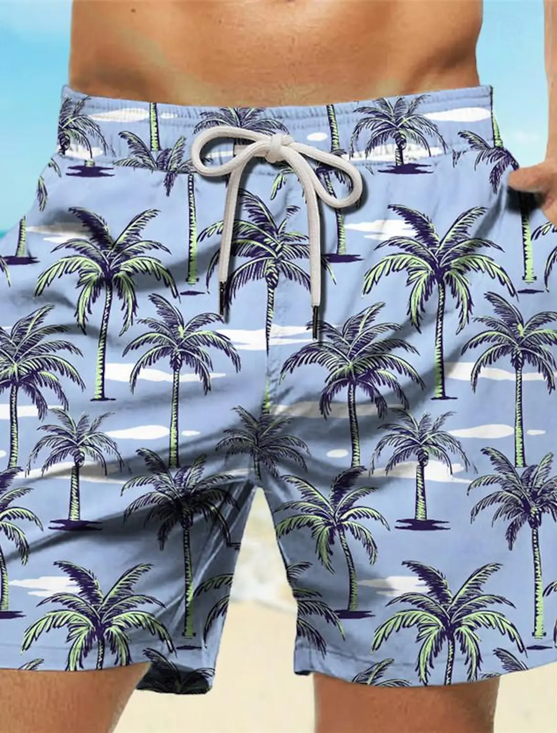 Trunk Breathable Men - Tropical Palm Tree 3D-gedruckte Herren-Boardshorts, Badehose