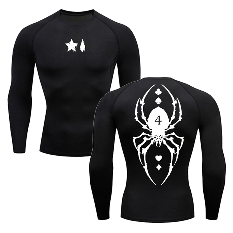Base Layer Top - Spinnen druck Kompression shemd für Männer