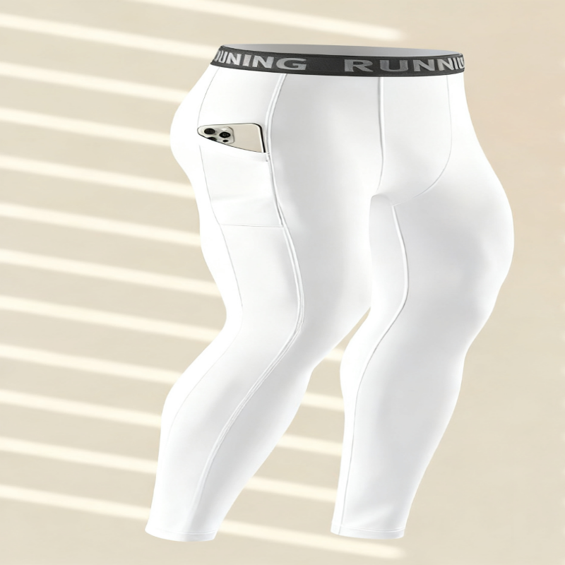 Compression Long Pant - Herren-Lauf-Kompressionsstrumpfhose für Herbstmarathon – professionelle, sportliche,