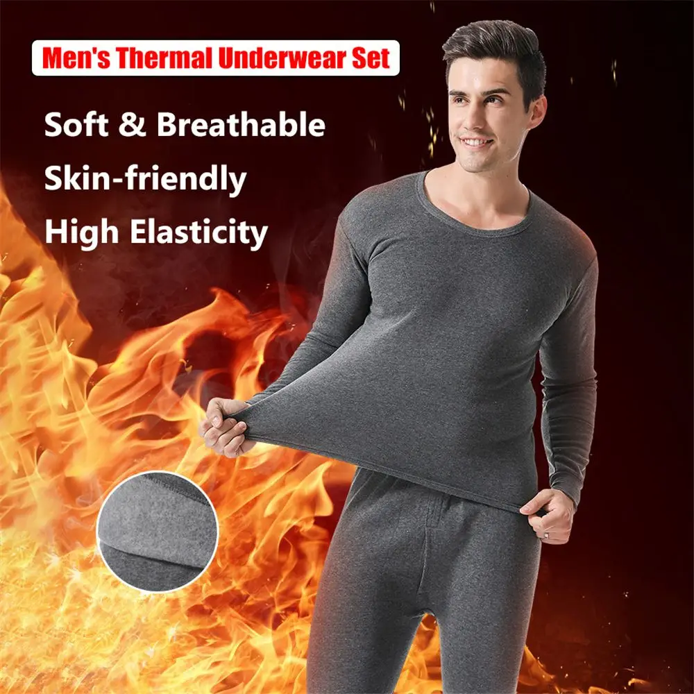 Thermal Long John - Winter Männer Thermo Unterwäsche Set weiche