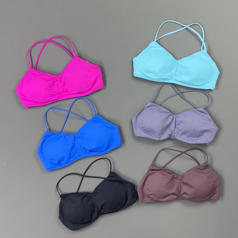 Suspender Tank Top - HISTELLO Sport-BH mit gerafftem Rücken vorne