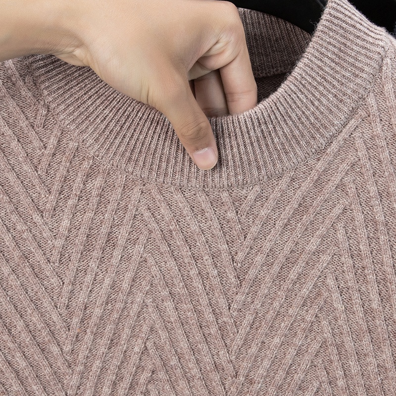 Thermal Long John - 100% Kaschmir-Wollpullover für Herren Herbst Winter