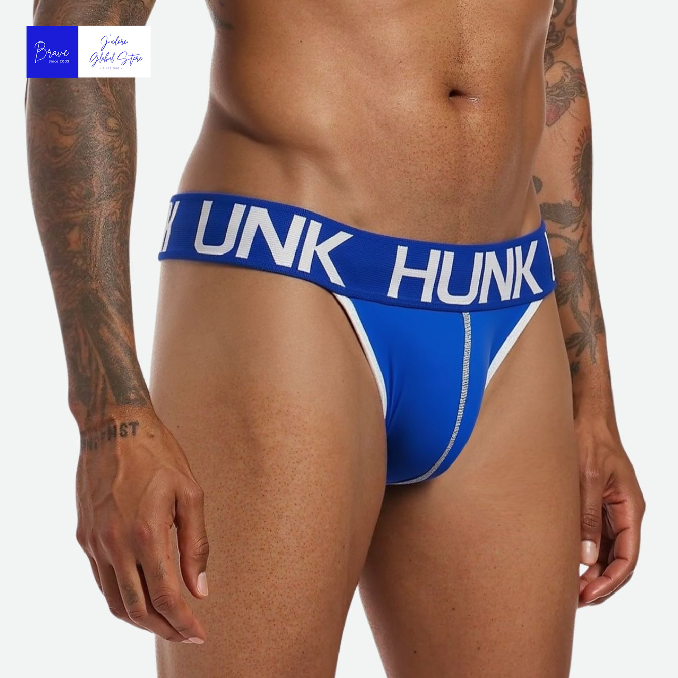 Jockstrap Athletic - Herren High-Cut Thong aus Eisseide mit