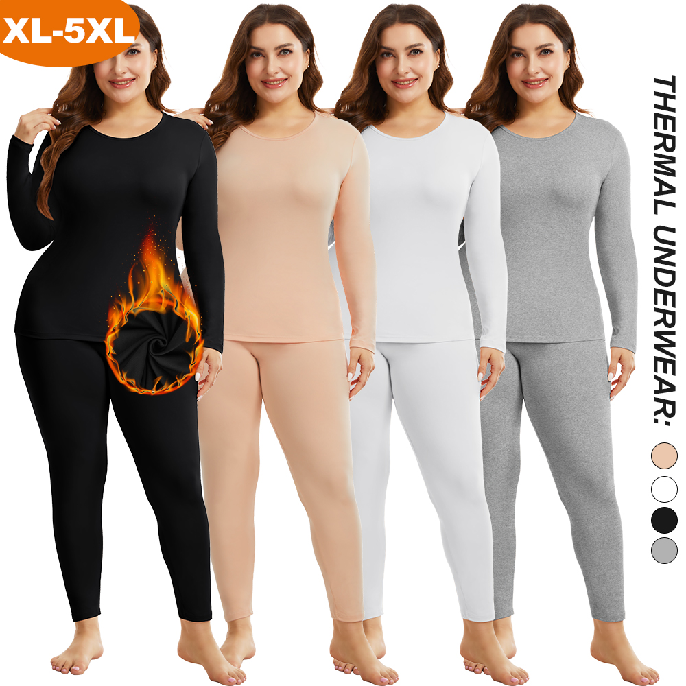 Thermal Long John - Übergrößen Warme Thermounterwäsche Sexy Damen-Intimwäsche Lange