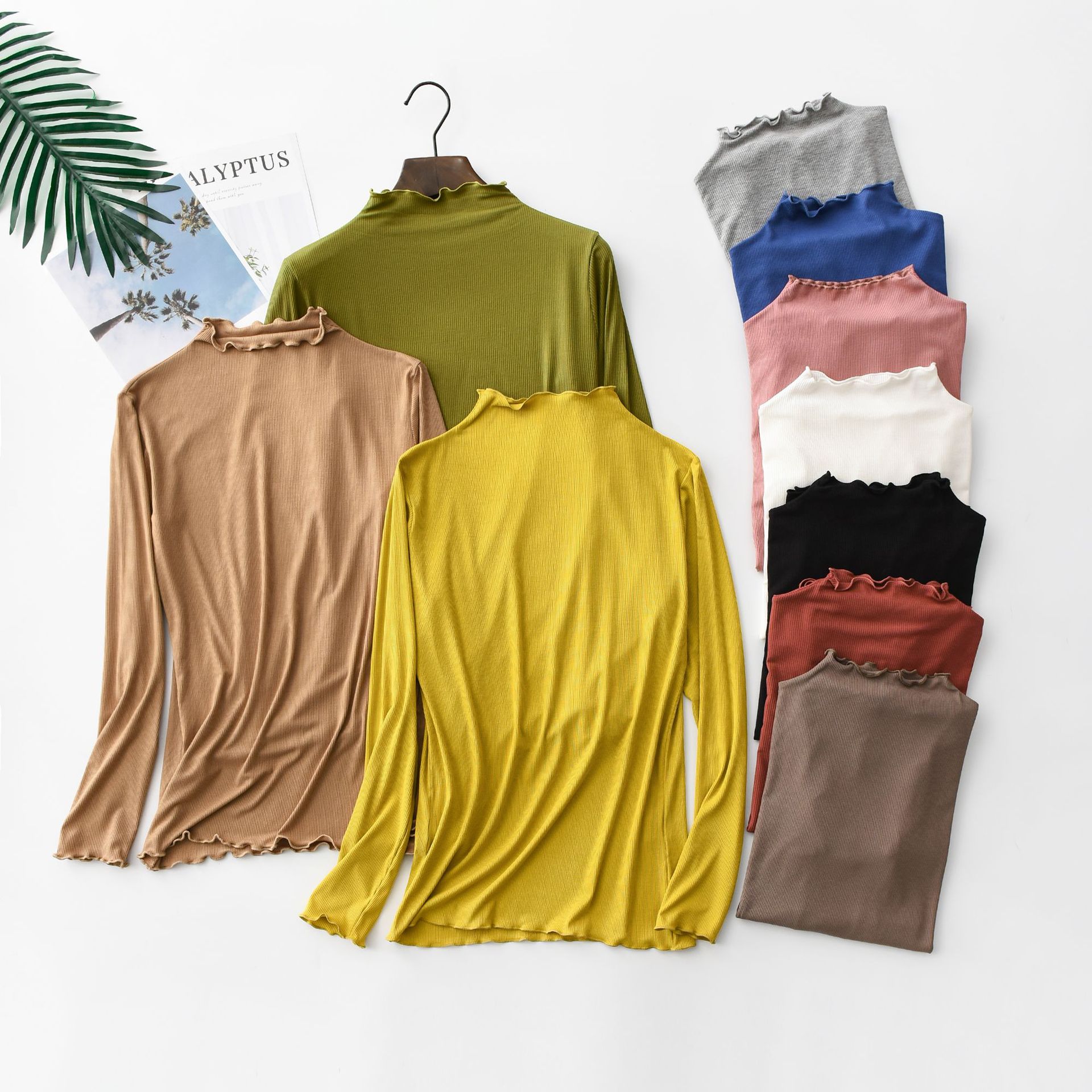 Undershirt Crew Neck - Essbare Baumpilz-T-Shirts Frühling Herbst Frauen Basis