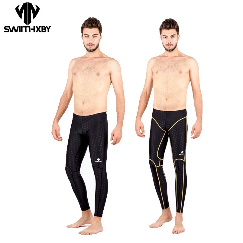 Long Leg Trunk Men - Haifischhaut-Schwimm Jammer, chlorbeständig, Renntraining, Badebekleidung, volles