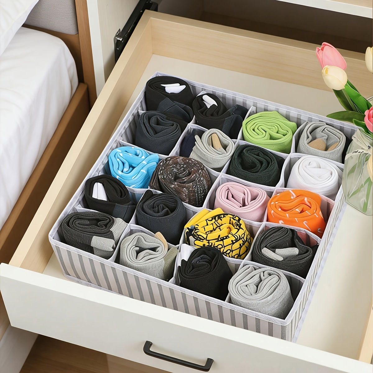 Multi Pack Underwear - 1er-Pack Mehrteiliger Schubladenteiler Aufbewahrungsbox mit 20