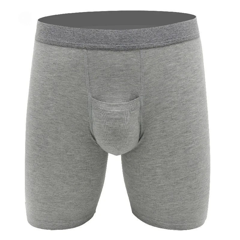 Long Leg Trunk Men - Herren-Boxershorts mit Ausbuchtung, Verlängerte Modal-Boxershorts, Jugendliche