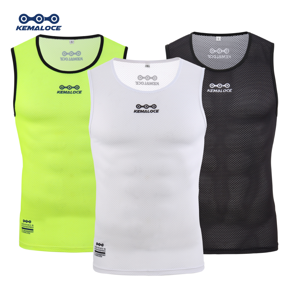 Sleeveless Undershirt - KEMALOCE Fahrrad-Basisschicht, ärmellos, atmungsaktiv, Weiß, 2023,