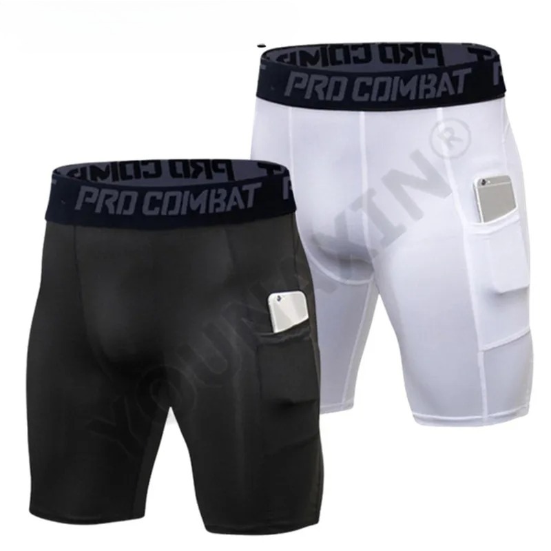 Compression Shorts Athletes - Herren Gym-Shorts mit Taschen Workout-Kompressions-Leggings für