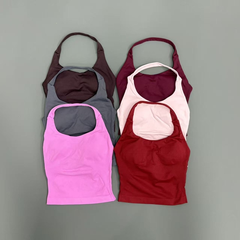 Suspender Tank Top - Gym Tank Top Damen Rückenfreies Sport-Longline-Top