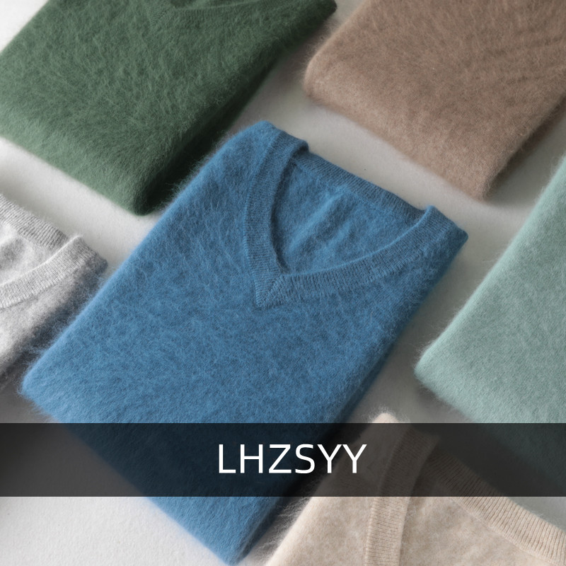 Thermal Long John - LHZSYY Herren-Pullover aus 100 % Nerz-Kaschmir,