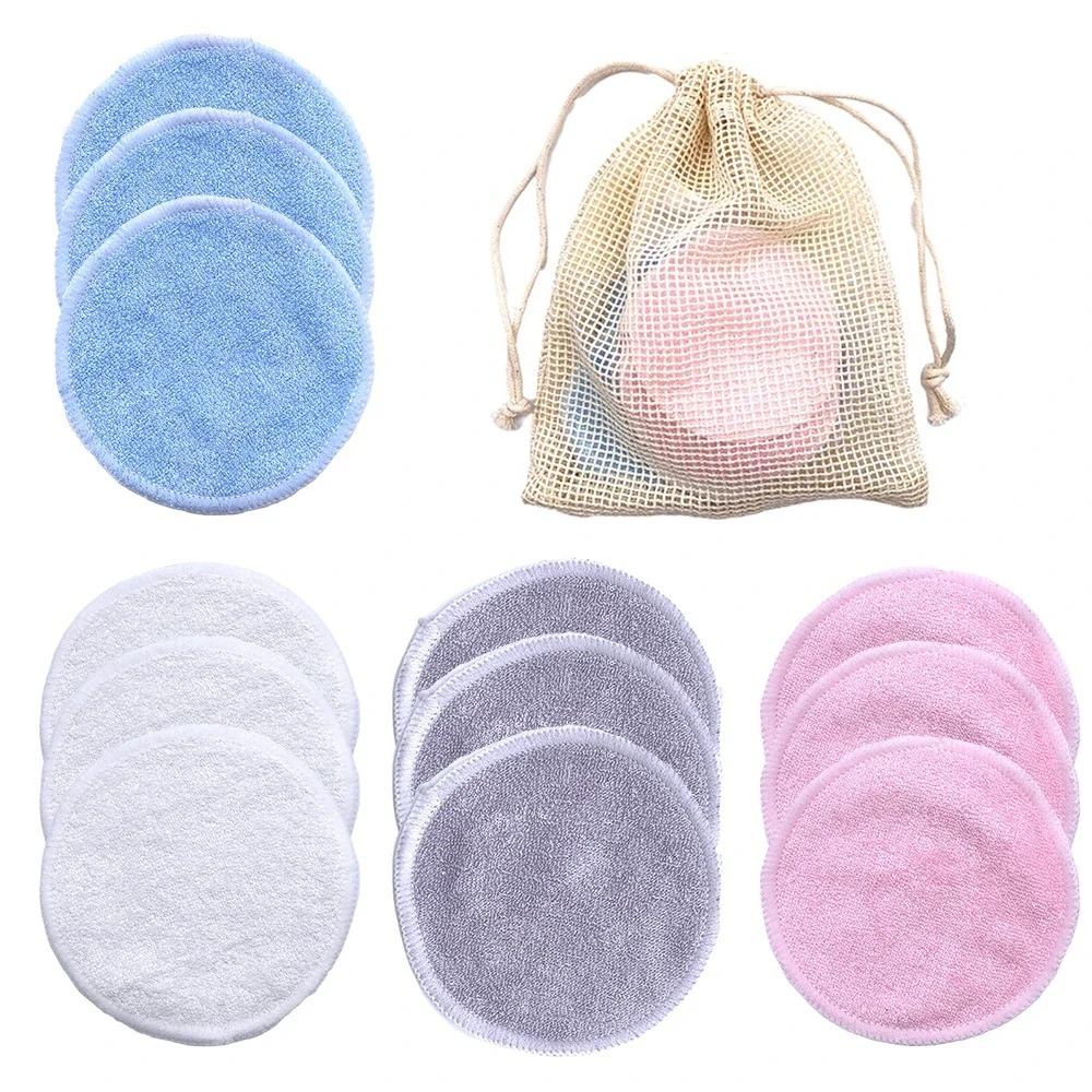 Bamboo Fiber Trunk - 10PC Wiederverwendbare Make-Up Entferner Pads Waschbar