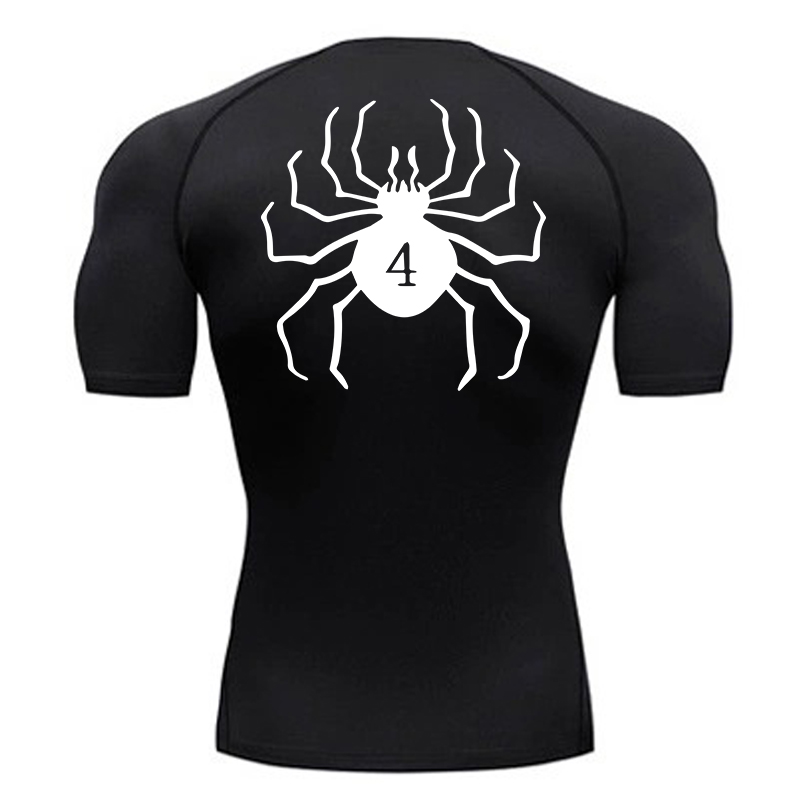 Base Layer Top - Kompressionsshirts mit Spinnen-Aufdruck für Herren, sportlich,