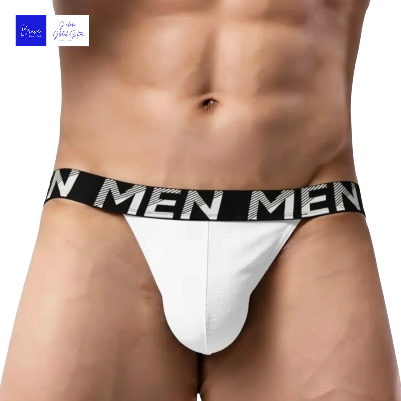Jockstrap Athletic - Herren-Sporttanga mit Schriftzug am Bund |