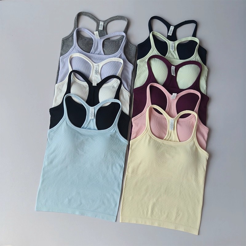 Tank Top Ribbed - Sommer frauen Yoga Leibchen Sport Weste