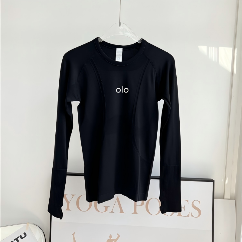 T Shirt Tight Fit - Fitness-Top, Yoga-Anzug, eng anliegende, langärmlige Slim-Fit-Oberbekleidung