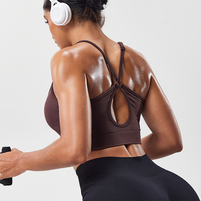 Suspender Tank Top - Damen Sport-BH mit Hohlrücken und Verstellbaren