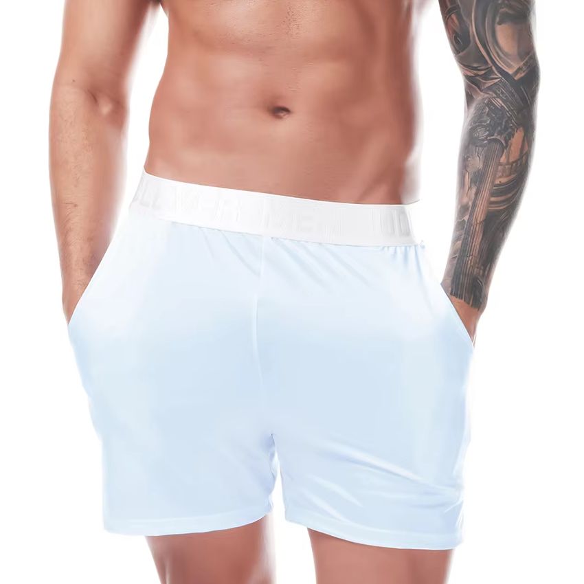 Mesh Sport Boxer - 5er-Set Herren-Boxershorts mit Buchstaben-Bund, Wabenmuster, Eisseide,
