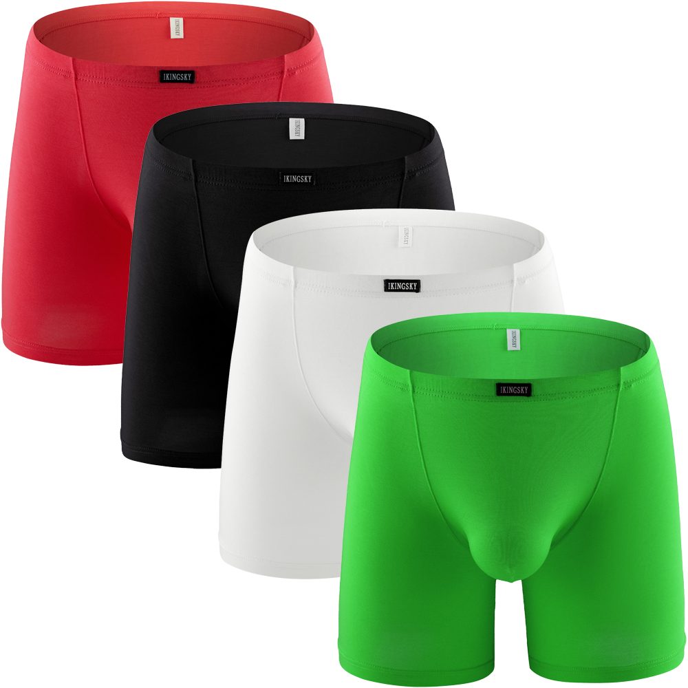 Long Leg Trunk Men - iKingsky Herren-Boxershorts aus Modal mit langem