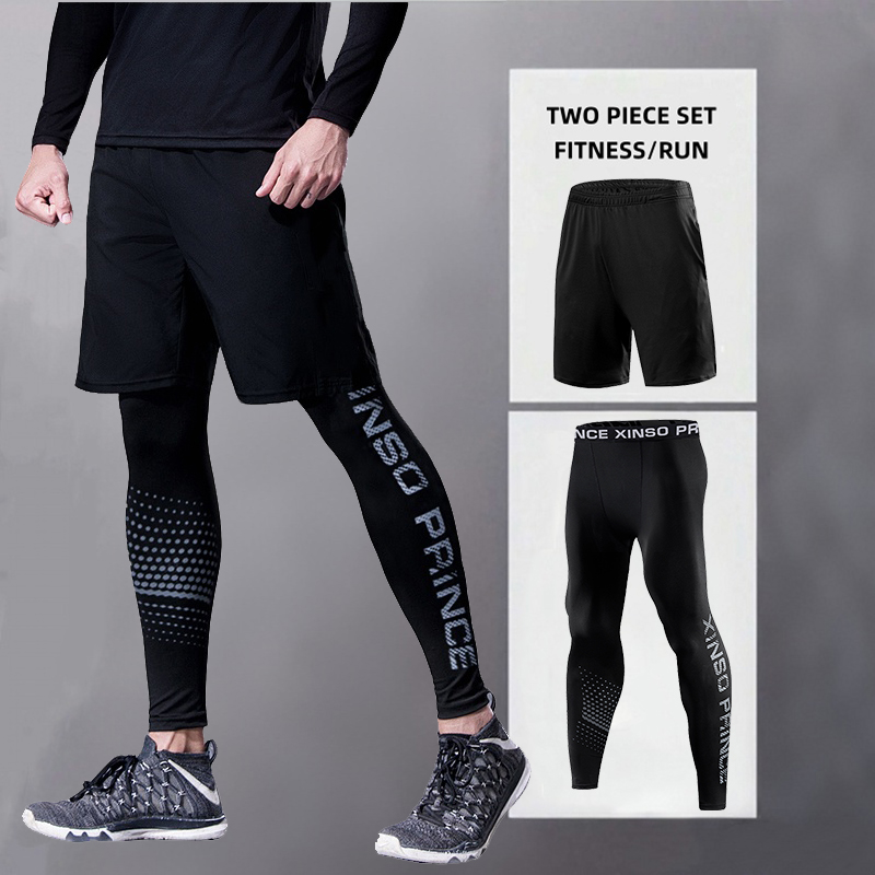 Compression Long Pant - Sport-Laufhose für Herren, Training, Fitness-Shorts +