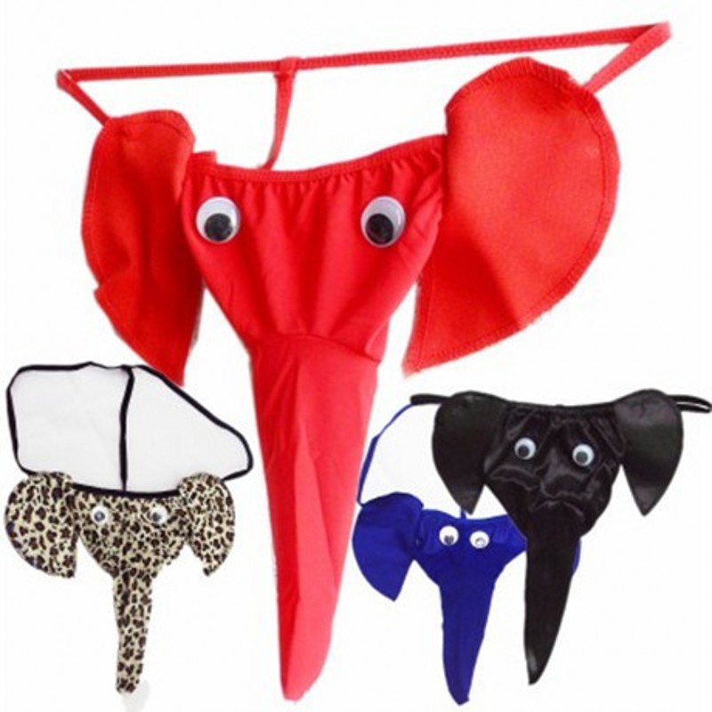 Trunk Breathable Men - Männer Sexy Elefant Tanga Unterwäsche Cartoon