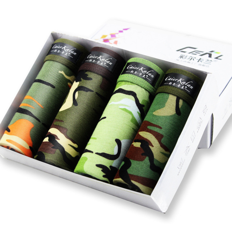 Multi Pack Underwear - 4 teile/los Camouflage Boxer Männer Unterwäsche