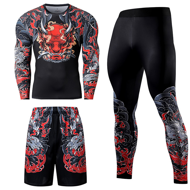 2/3PCS Männer Jiu jitsu Traini – Compression Long Pant Bewertung und Preis
