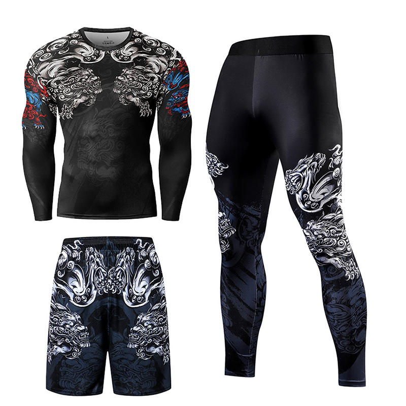 2/3PCS Männer Jiu jitsu Traini – Compression Long Pant Bewertung und Preis