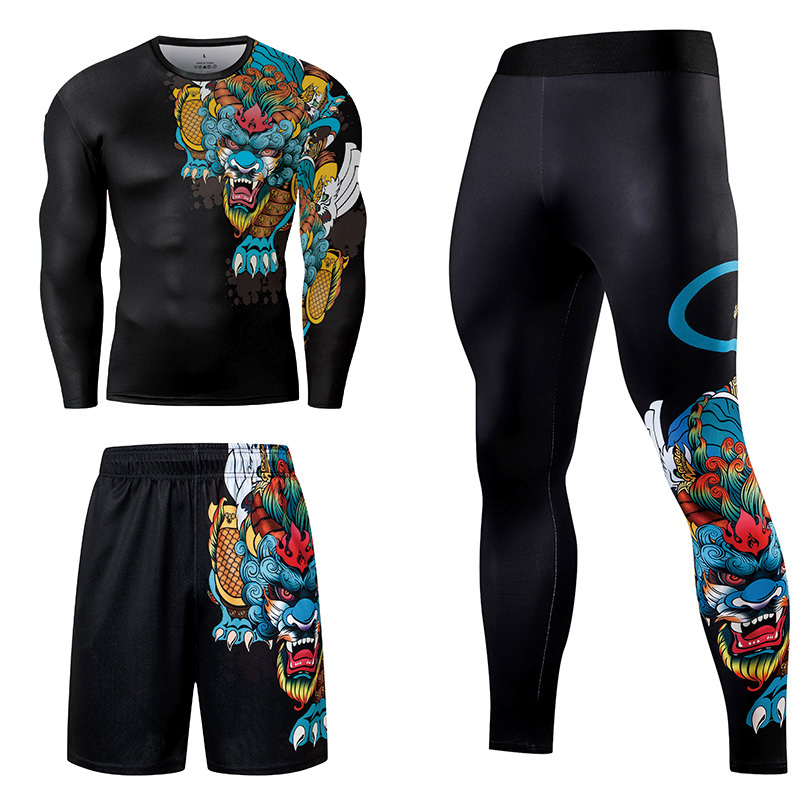 2/3PCS Männer Jiu jitsu Traini – Compression Long Pant Bewertung und Preis