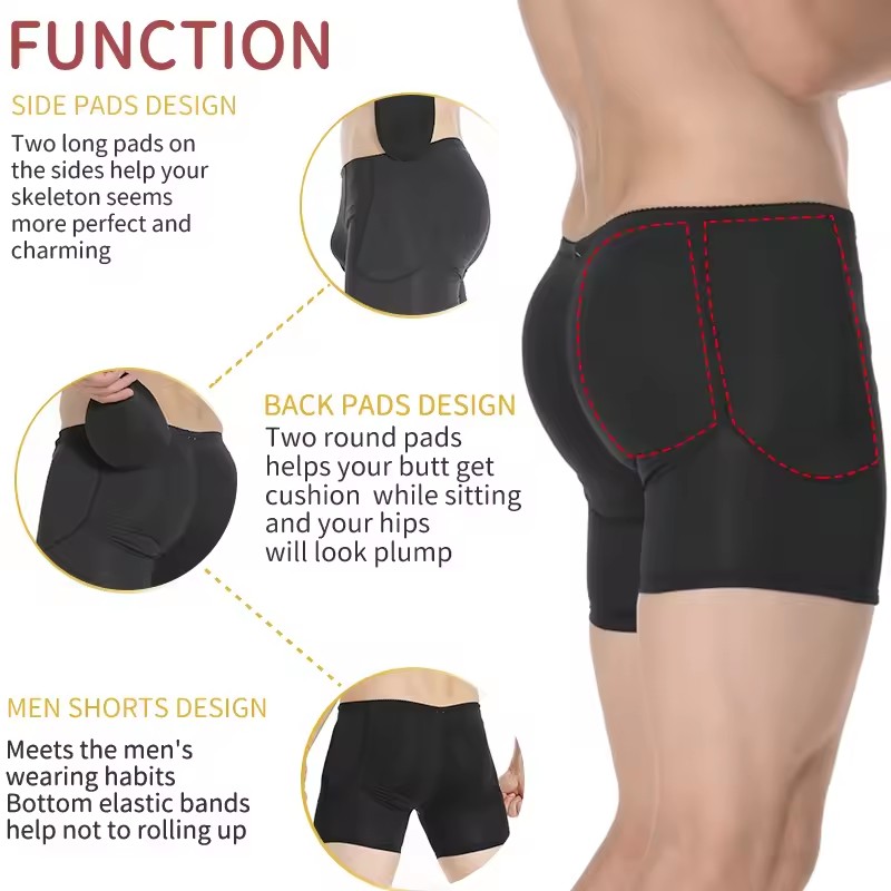 Männer Gepolsterte Hüfte Enhan – Boxer Brief Pack Cotton Bewertung und Preis