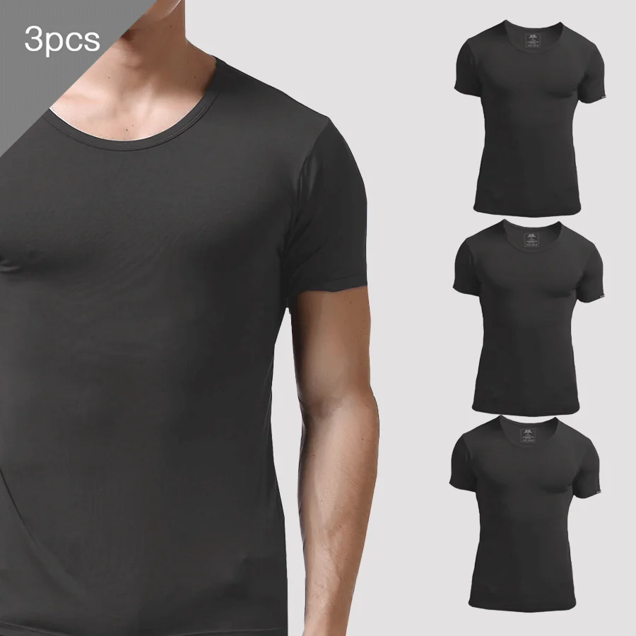 3-teiliges Herren-Sommer-T-Shi – Undershirt Crew Neck Bewertung und Preis