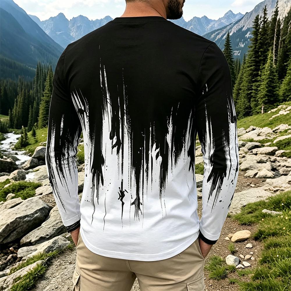 Herren Gradient Ink Splash Lan – Base Layer Top Bewertung und Preis